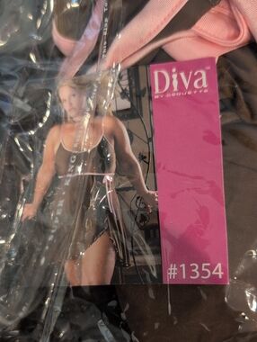 Diva by Coquette #1354 Black and Pink Strappy Lingerie